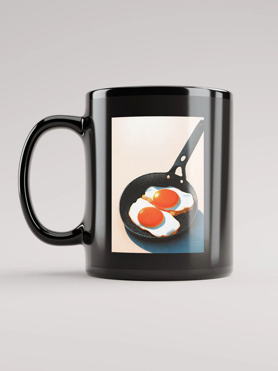 Fried eggs in a pan - illustrated in dotted raster style product image (6)