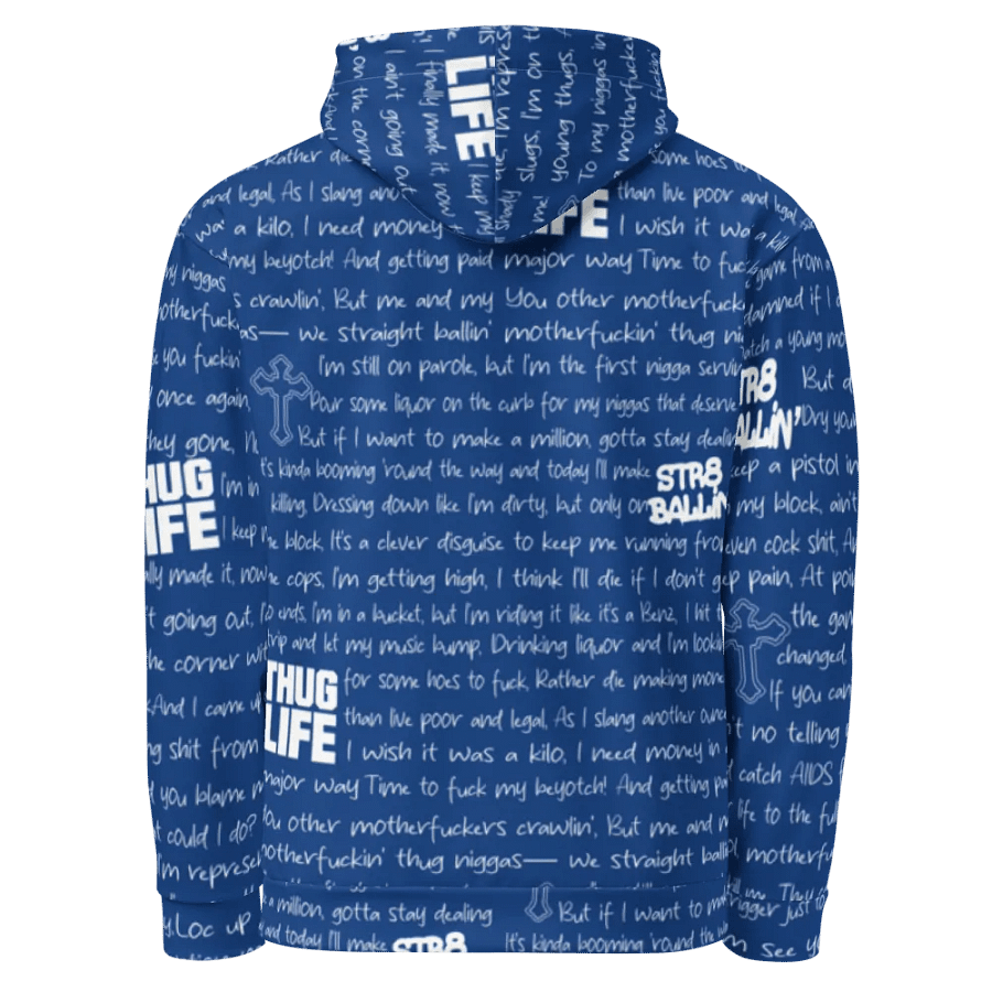 Str8 Ballin' - 2Pac - BLUE - Unisex Hoodie product image (3)
