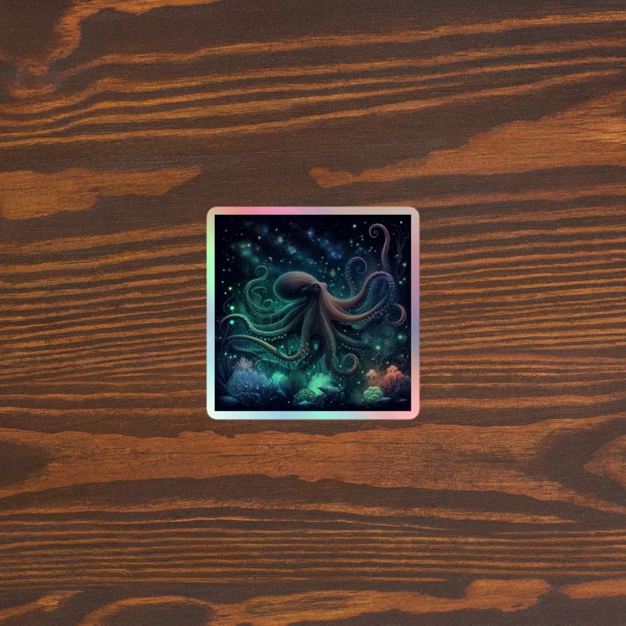 Midnight Glow Octopus Sticker product image (3)