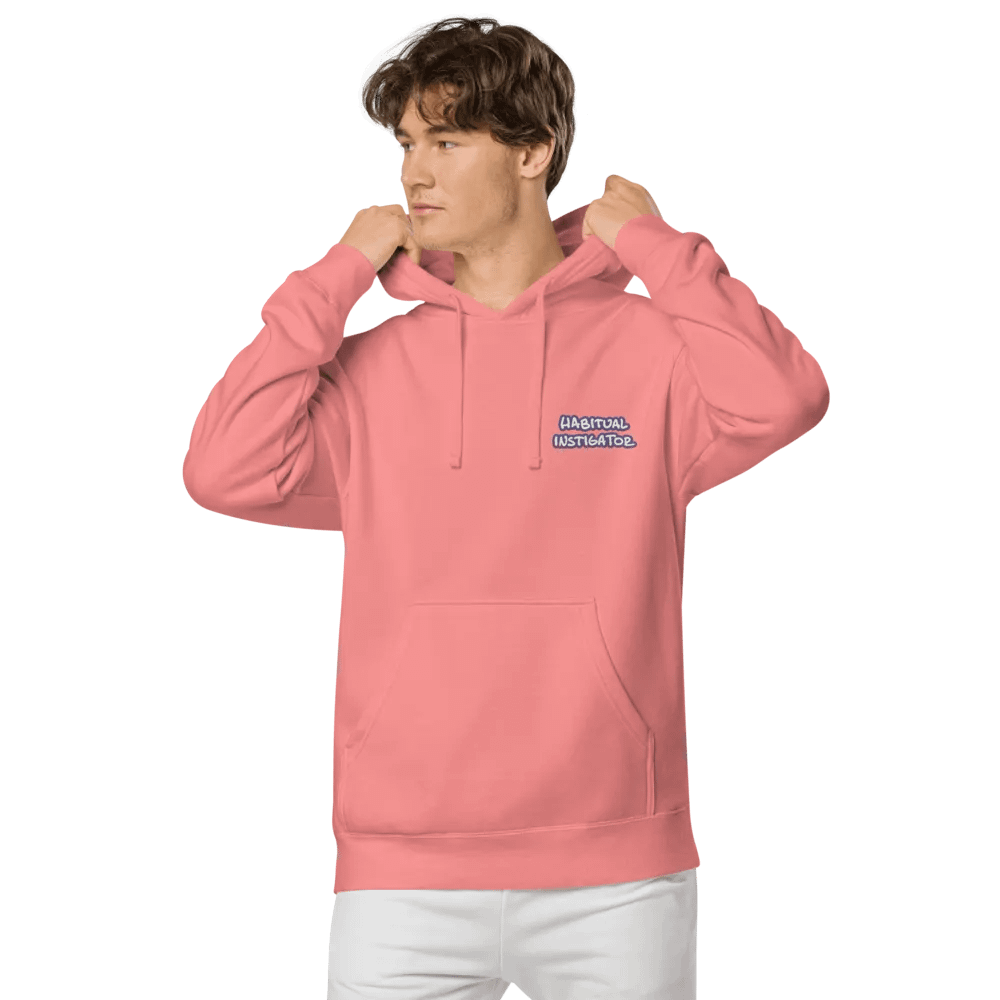 Habitual Instigator (L.C. purple bubble design 2) embroidered pigment hoodie product image (6)
