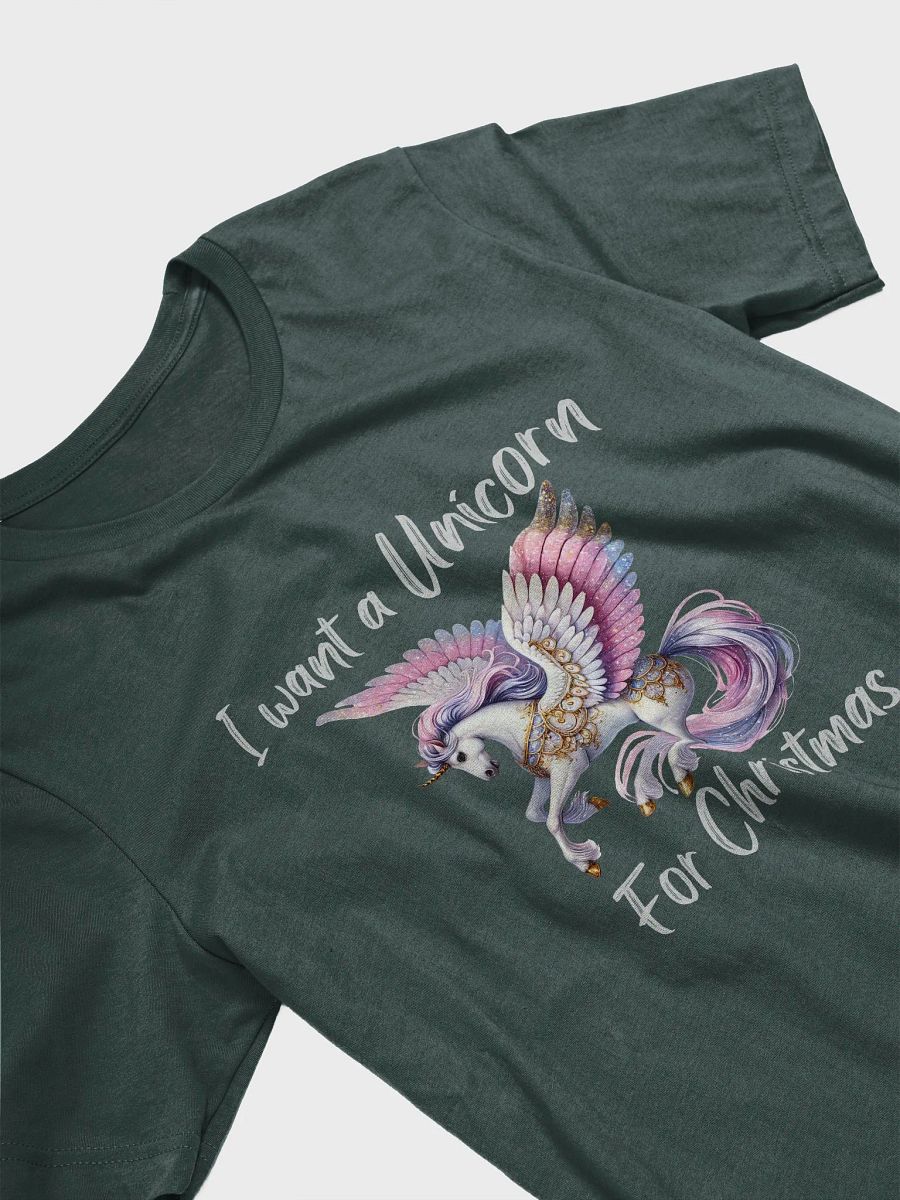 I want a Unicorn For Christmas Fantasy T-Shirt - Silver product image (3)