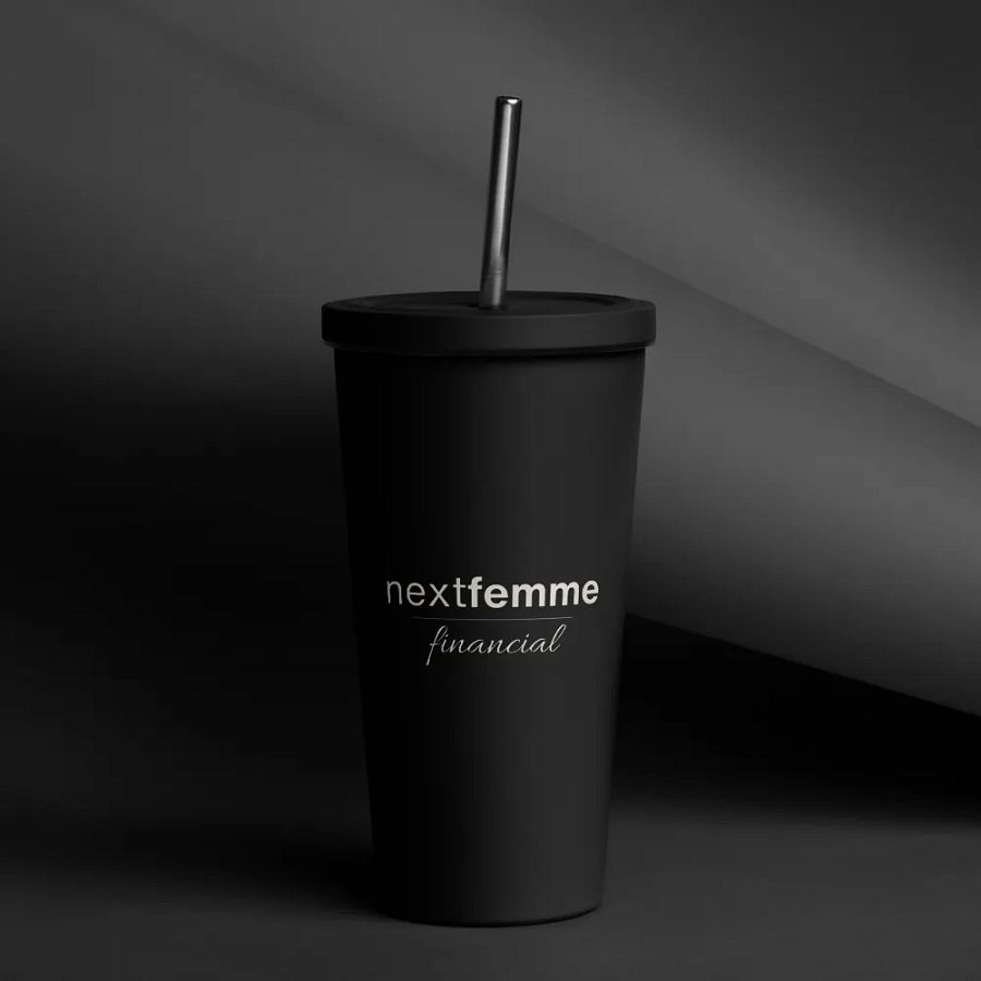 Insulated Tumbler Collection with Straw in Light Beige Logotype product image (5)