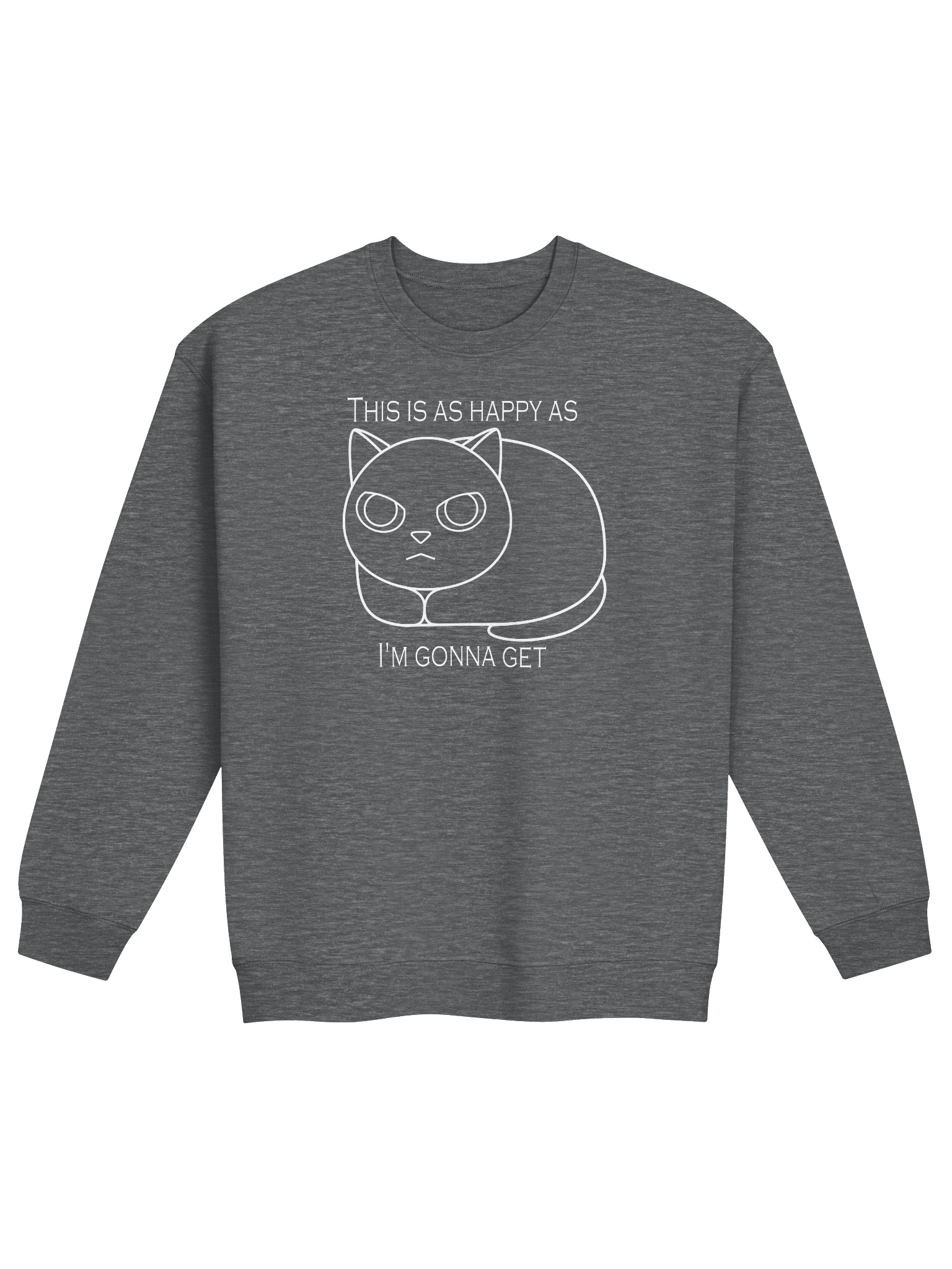 Happy Grumpy Cat - Unisex Adult Sweatshirt product image (1)