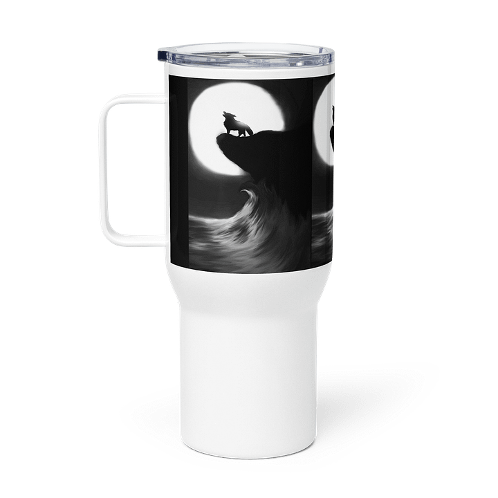 Moonlit Wolf Howl Travel Mug product image (1)