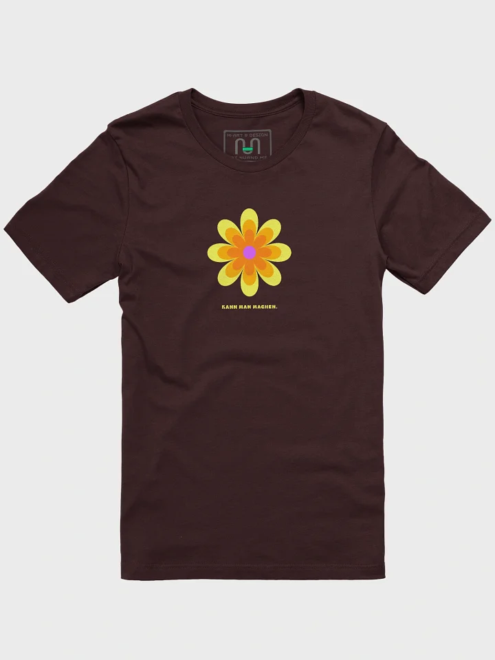 Laid-back flower T-Shirt "Kann man machen." - yellow orange product image (1)