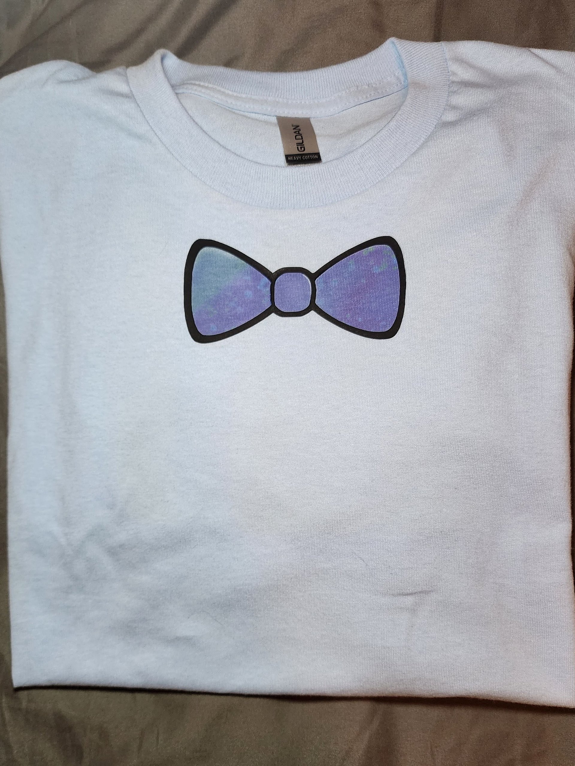 Blue Blend Watercolor Bow Tie Shirt product image (6)