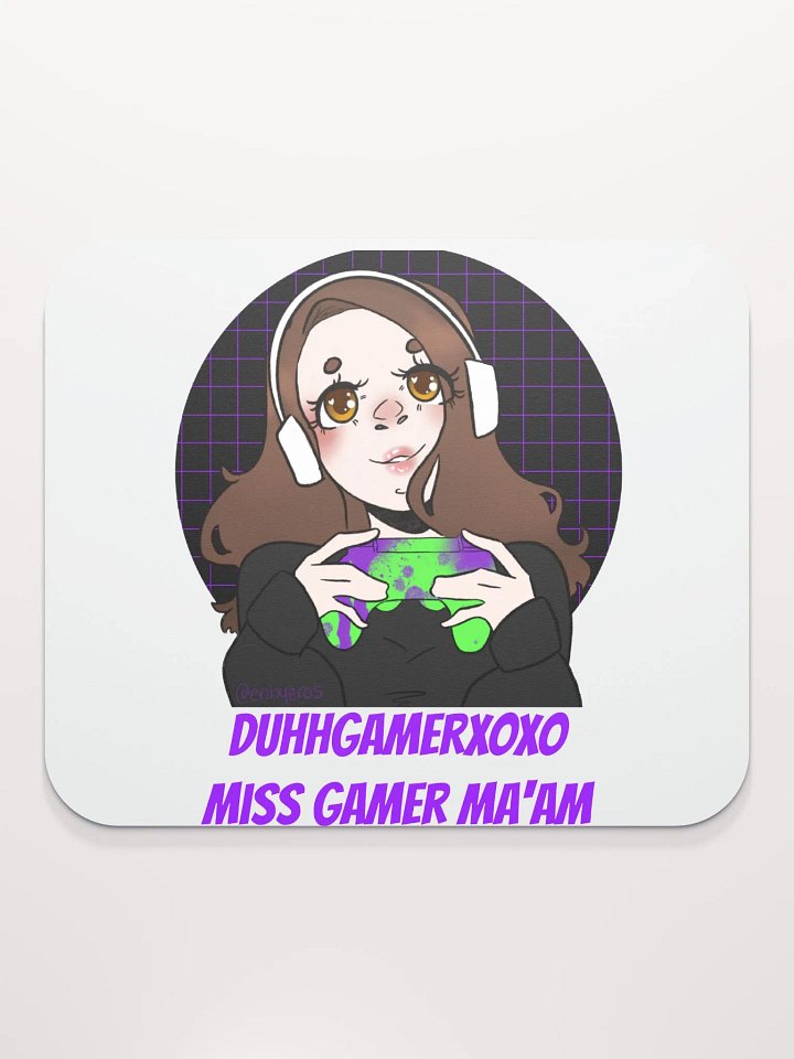 DuhhGamerXOXO/Miss Gamer Ma'am Mouse Pad - Purple Text product image (2)