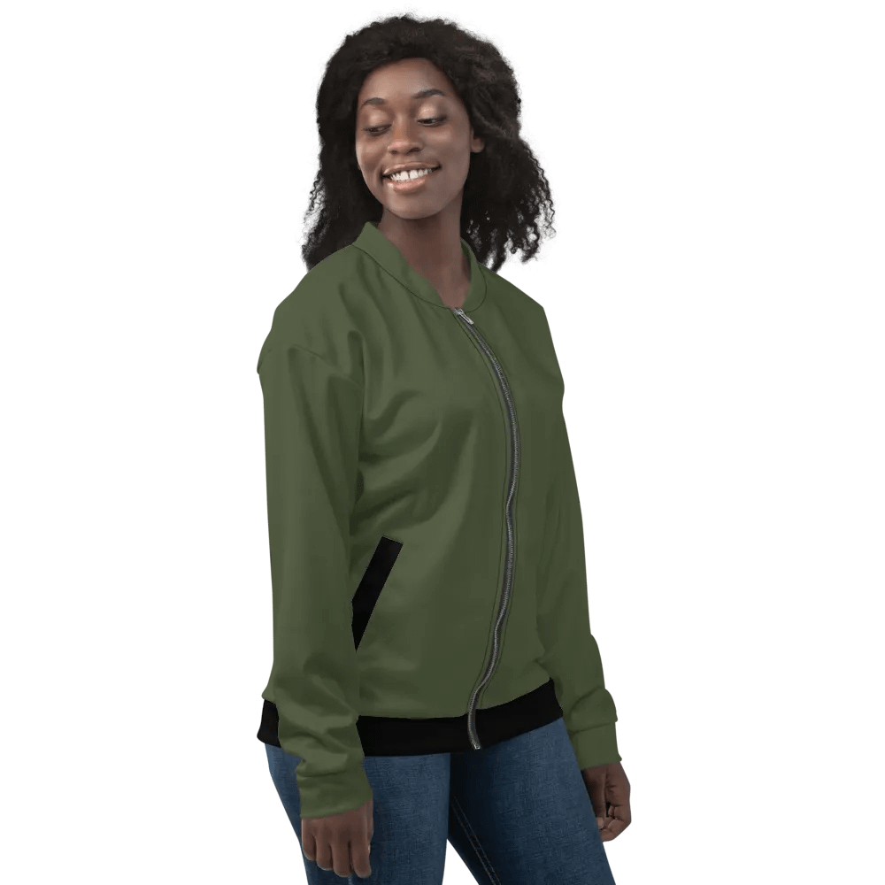 Olive Bomber Jacket product image (4)