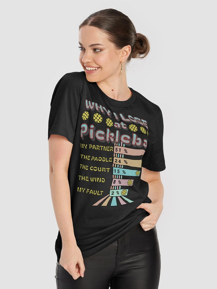 Why I Lose At Pickleball Excuses Pie Chart Tee product image (5)