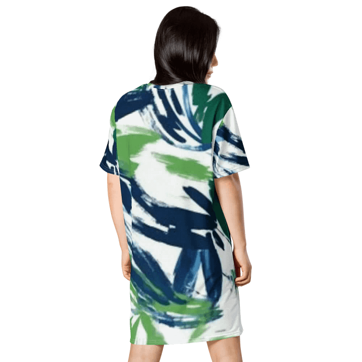 Woman T-Shirt Dress Green Pattern product image (2)