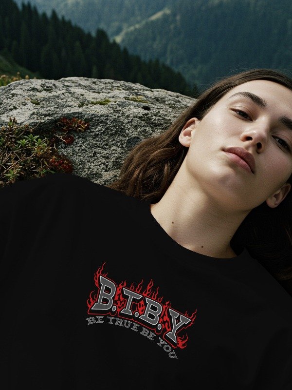 Be True Be You (BTBY) Flaming Champion Heavy Tee product image (1)