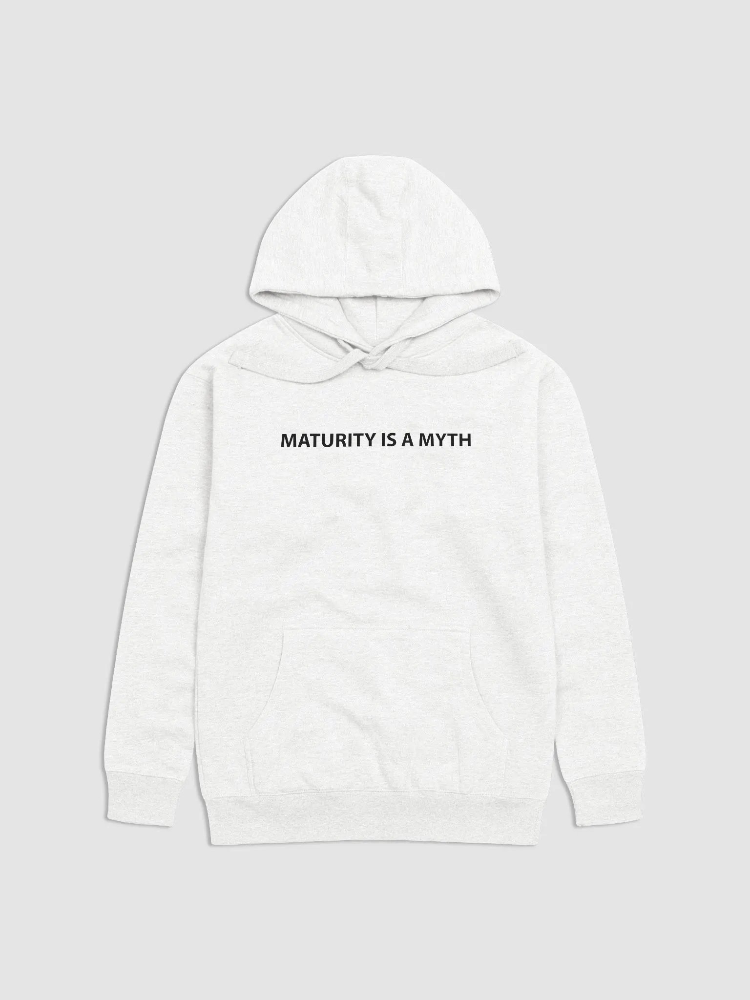 Maturity Is A Myth White Hoodie product image (1)