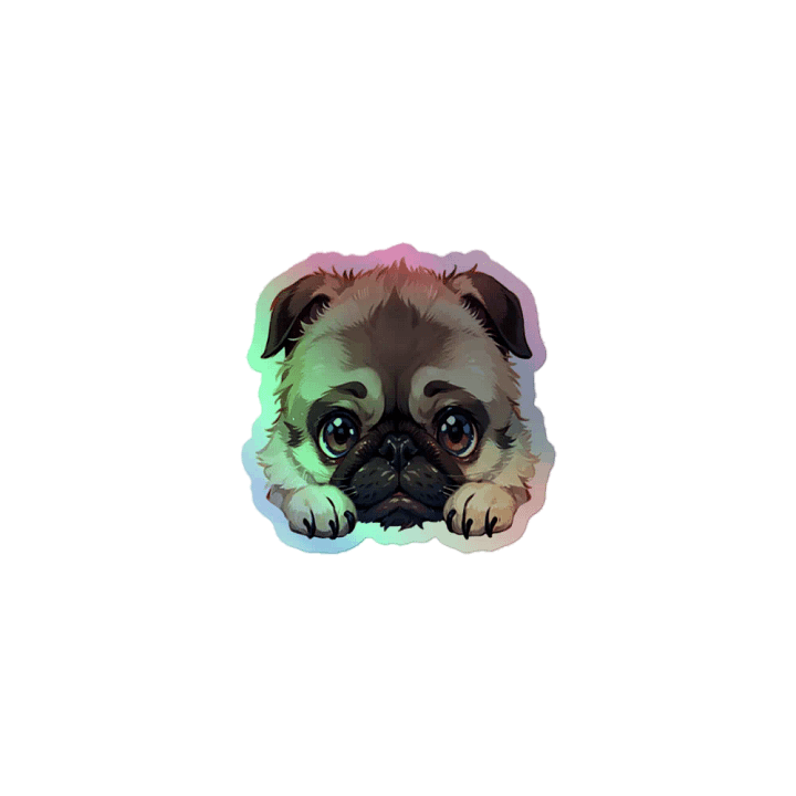 Shy Pug Emote Sticker product image (1)