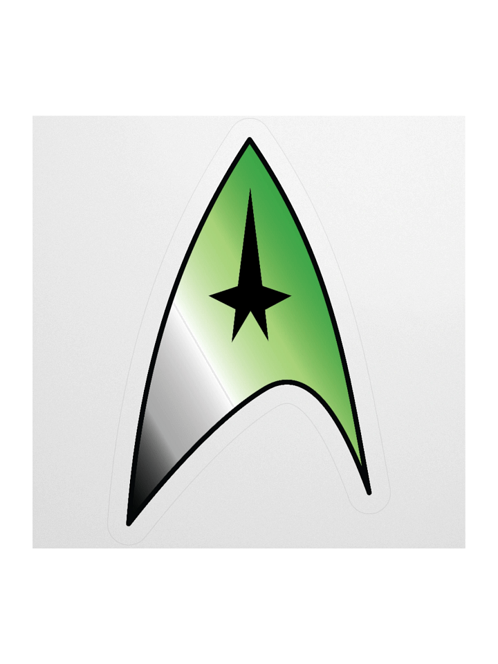 Aromantic Pride Gradient Starfleet Sticker product image (2)
