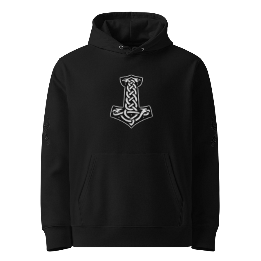 Norse Mythology-Inspired Mjölnir Organic Hoodie product image (1)