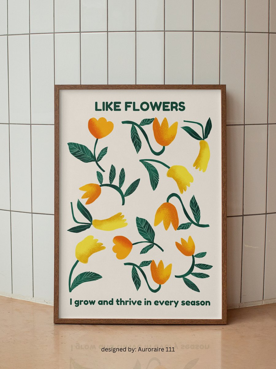 I Grow and Thrive - Printable Wall Art | Digital Poster Download | Multiple Sizes Included product image (1)