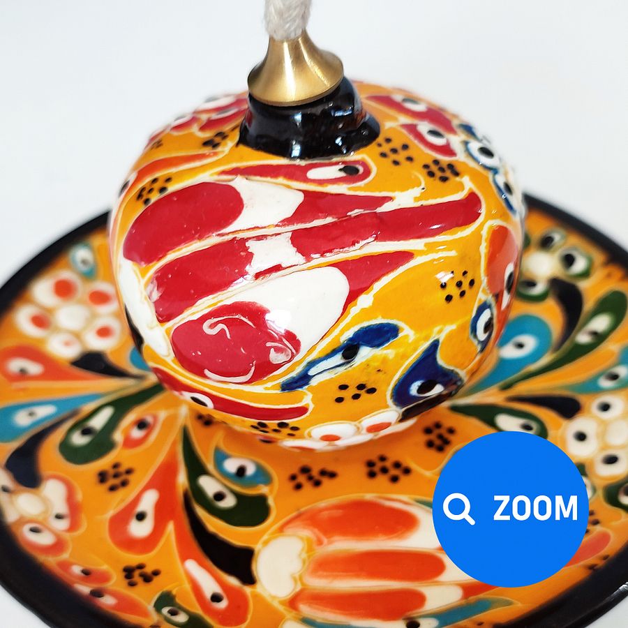 Ceramic aroma oil lamp — handmade pottery, handmade ceramic, home decor, handmade gift, Turkish ceramic product image (6)