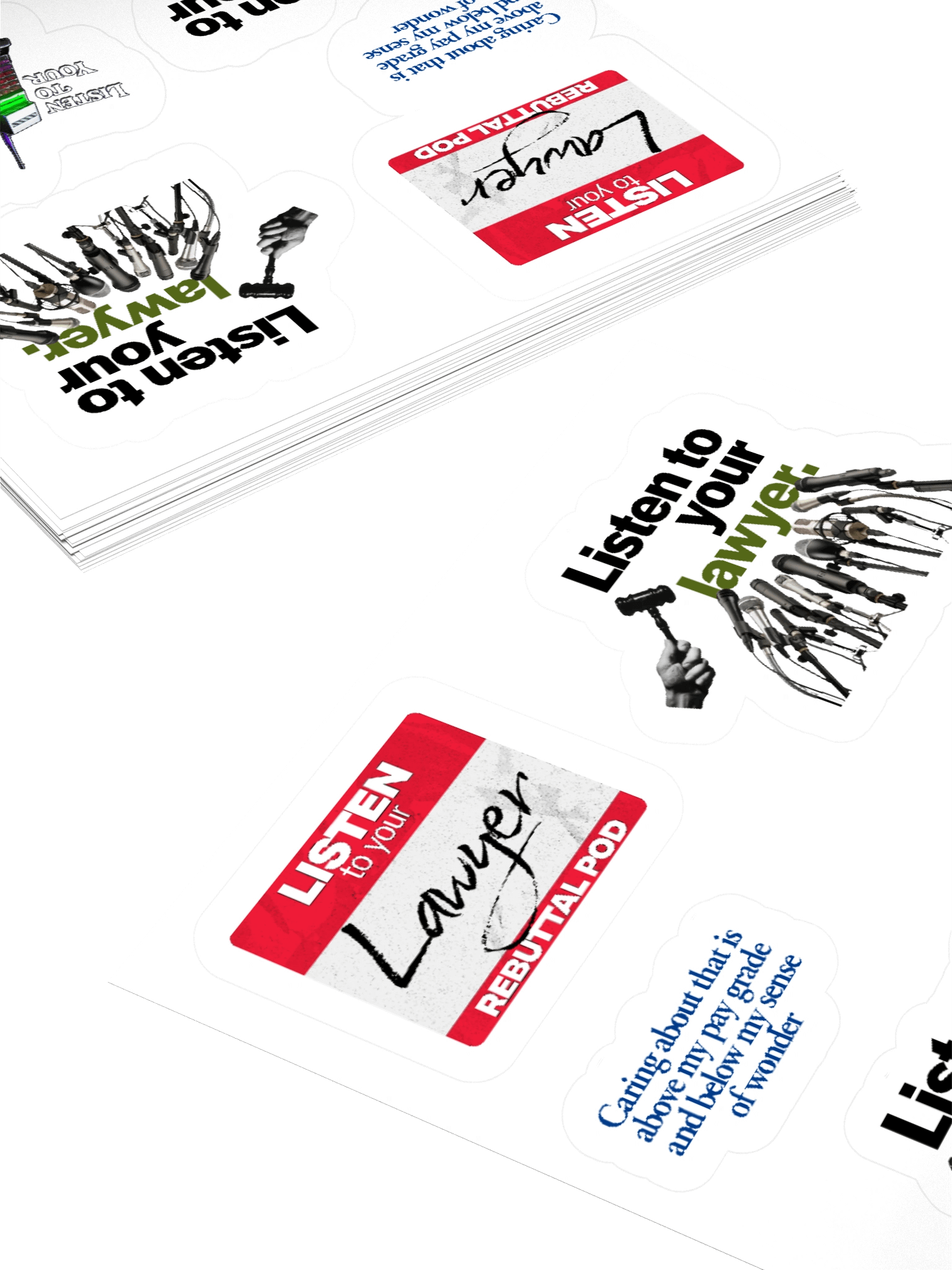 Listen To Your Lawyer Kiss Cut Stickers product image (10)