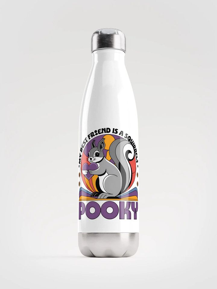 Water Bottle: My Best Friend is a Squirrel Named Pooky, Purple Font product image (1)