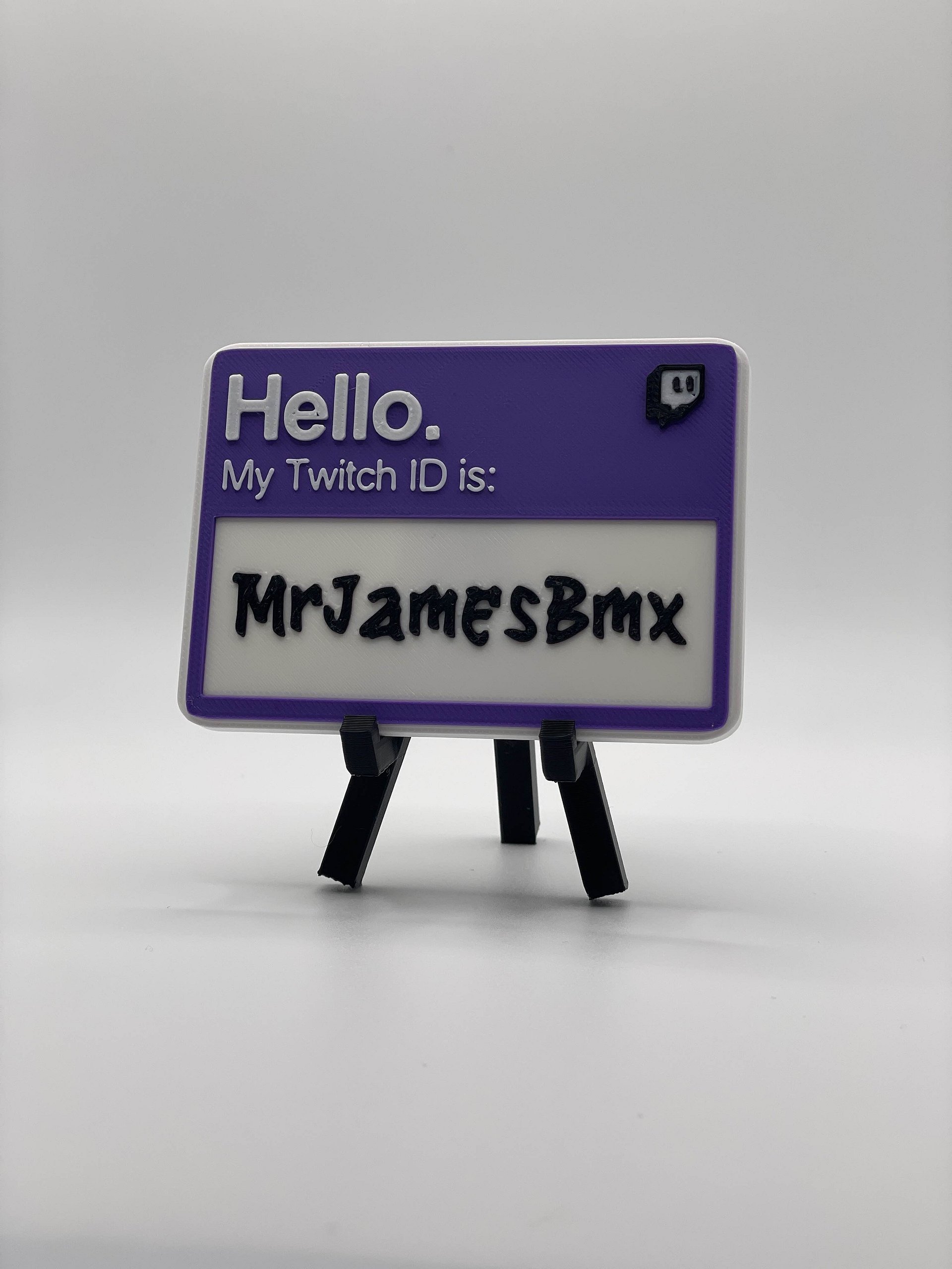 [Custom Font] 3D-Printed Streamer Nametag product image (2)