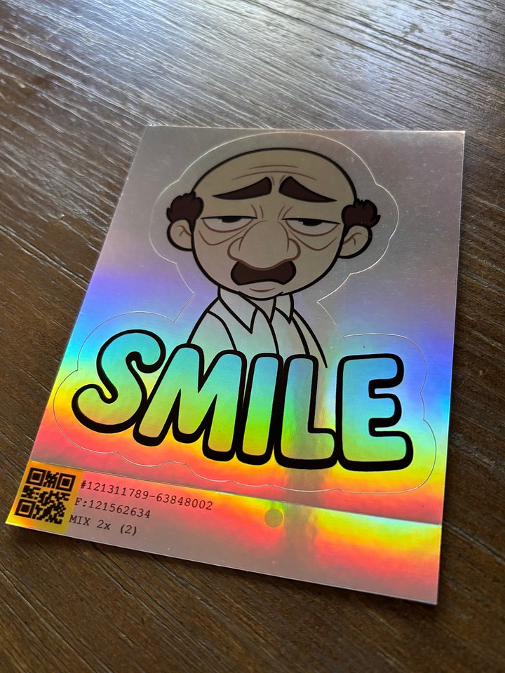 Harut Holographic Sticker Sheet — Shine Bright, Frown Hard product image (2)
