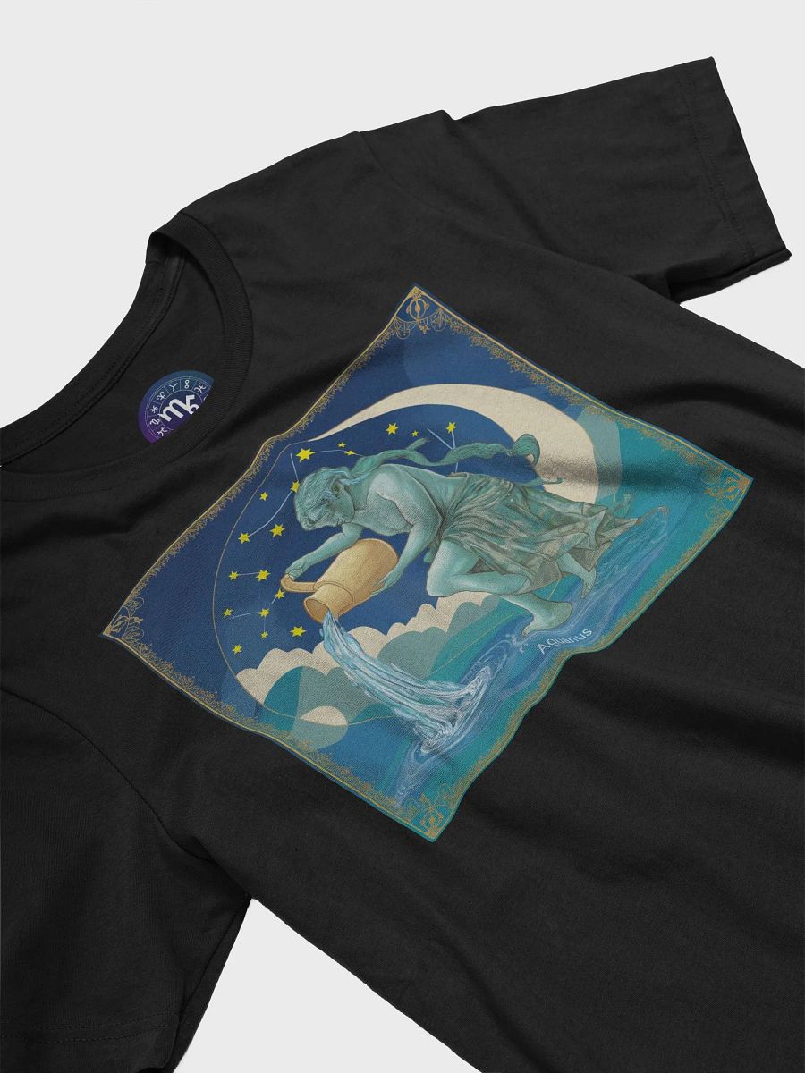 Aquarius Zodiac Unisex Supersoft T-Shirt with Celestial Design. product image (5)