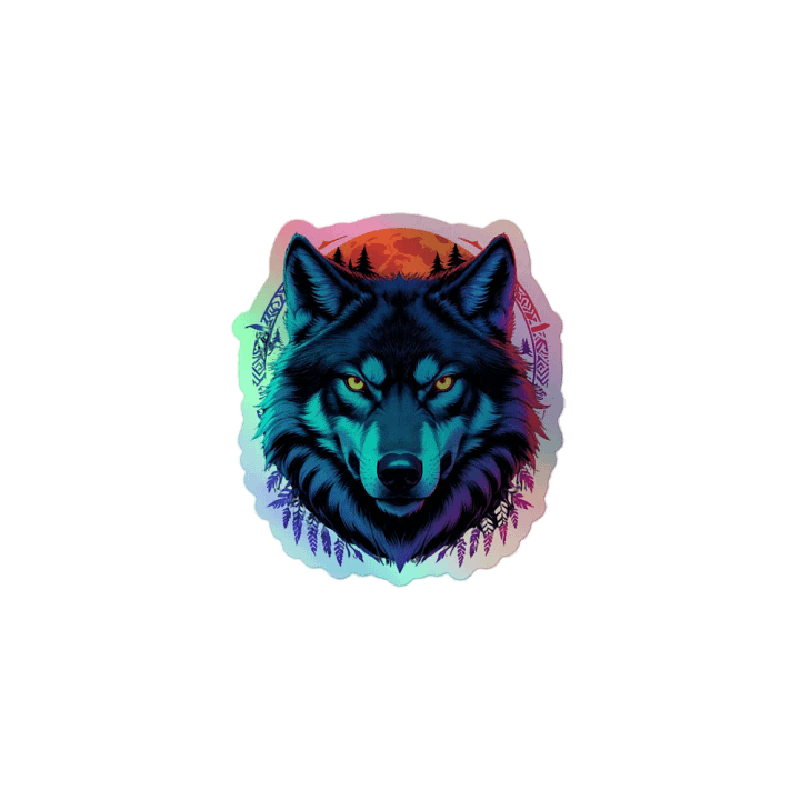 Mystic Wolf Moon Holographic Sticker Set product image (1)