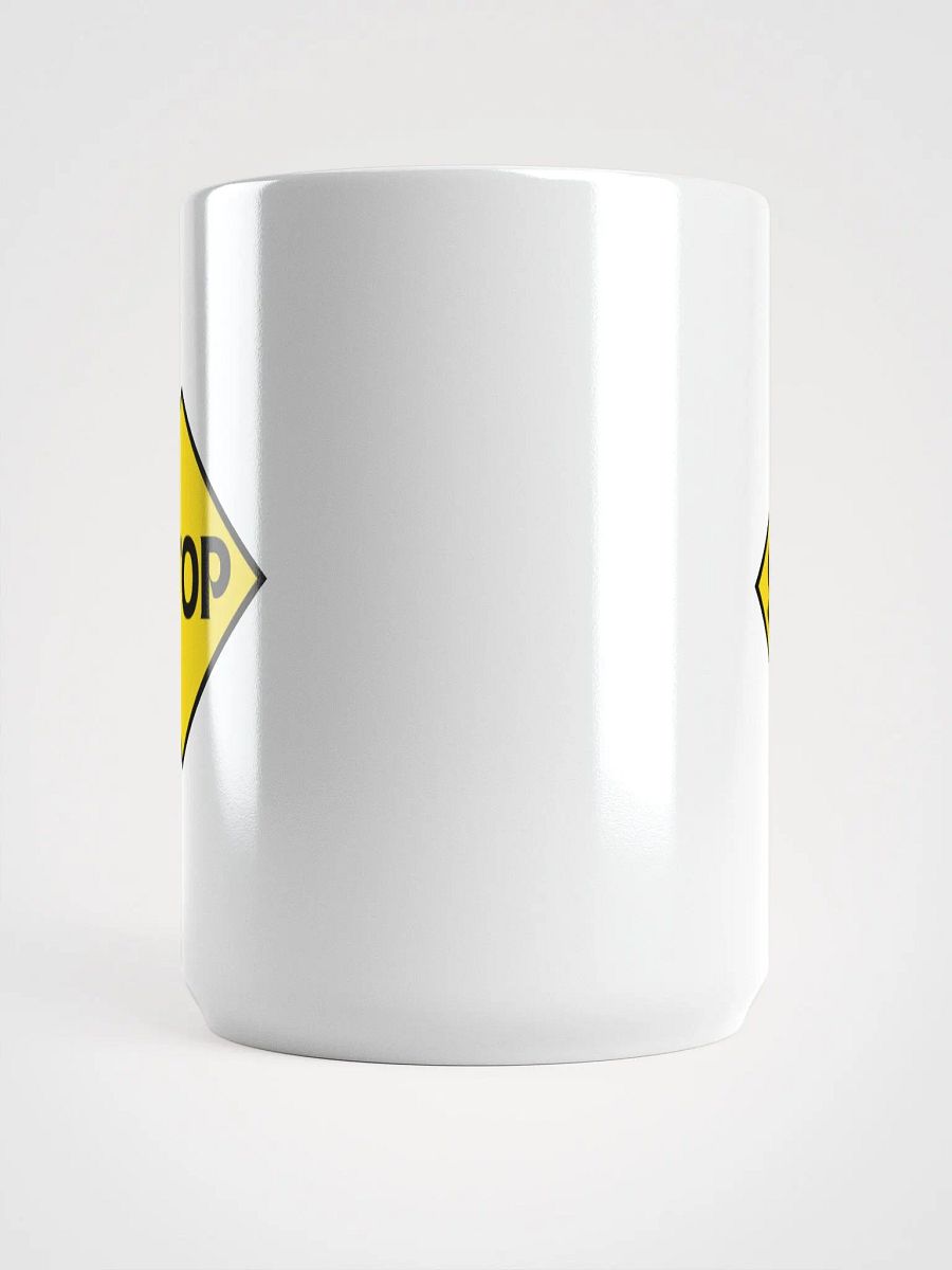 Bold STOP Sign White Glossy Mug product image (5)