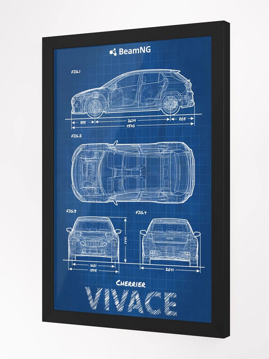 Framed Poster: Cherrier Vivace Blueprint product image (3)