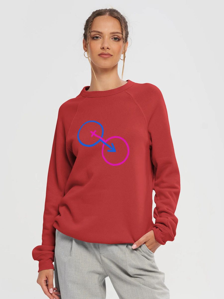 Interlinked Male & Female Symbol Unisex Raglan Sweatshirt product image (4)