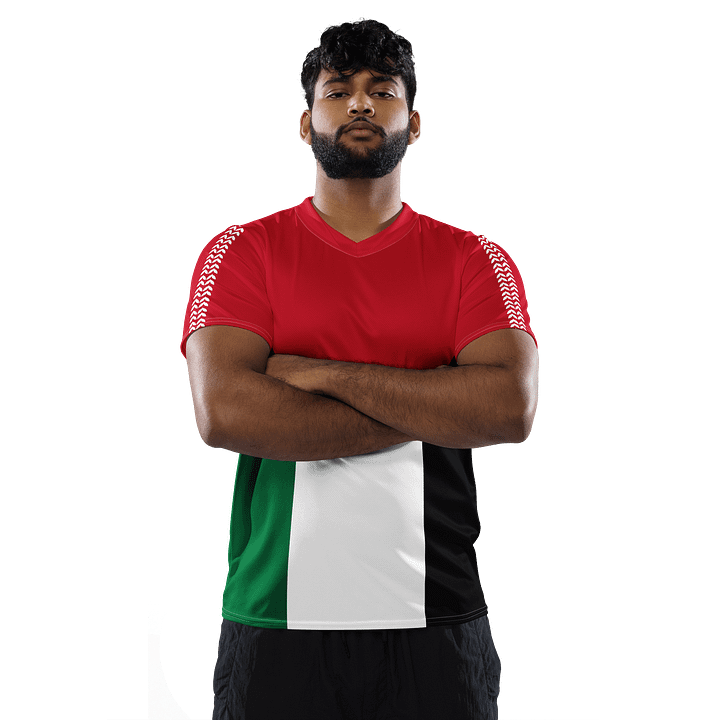 Palestine Flag Olive Vine Short Sleeve Jersey product image (2)