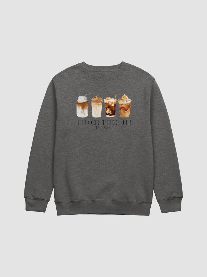 Iced Coffee Club Front Print Long Sleeve Unisex Sweatshirt product image (1)