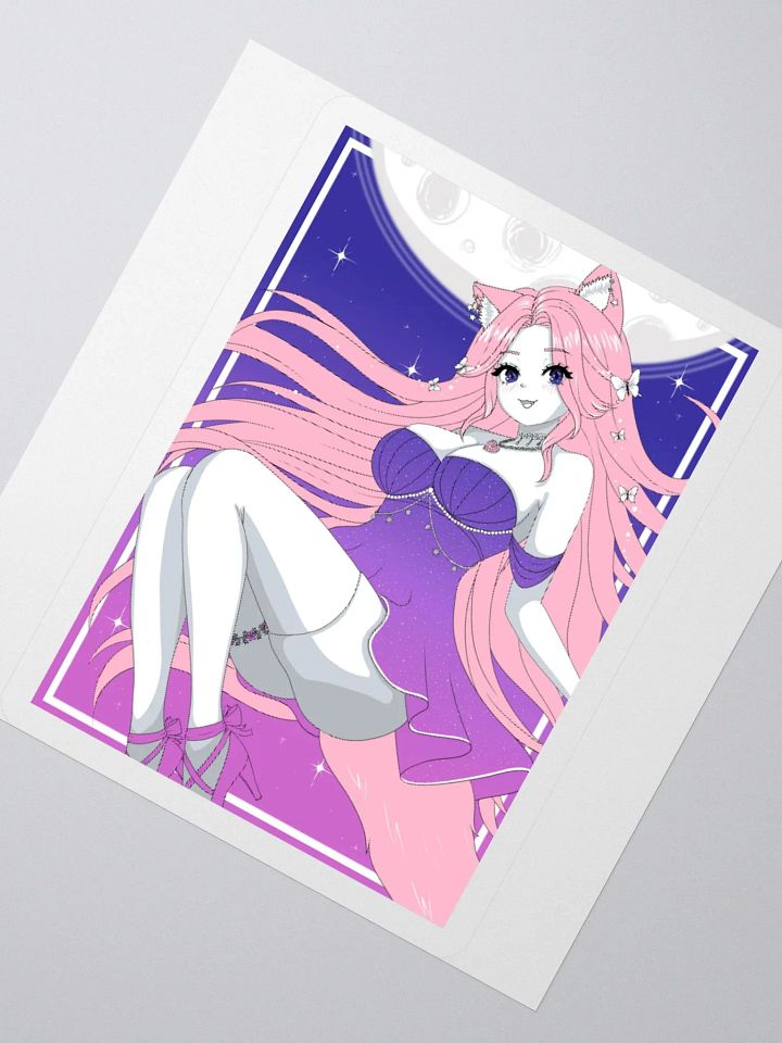 Moonlit Waifu Sticker Set (B & W) product image (2)