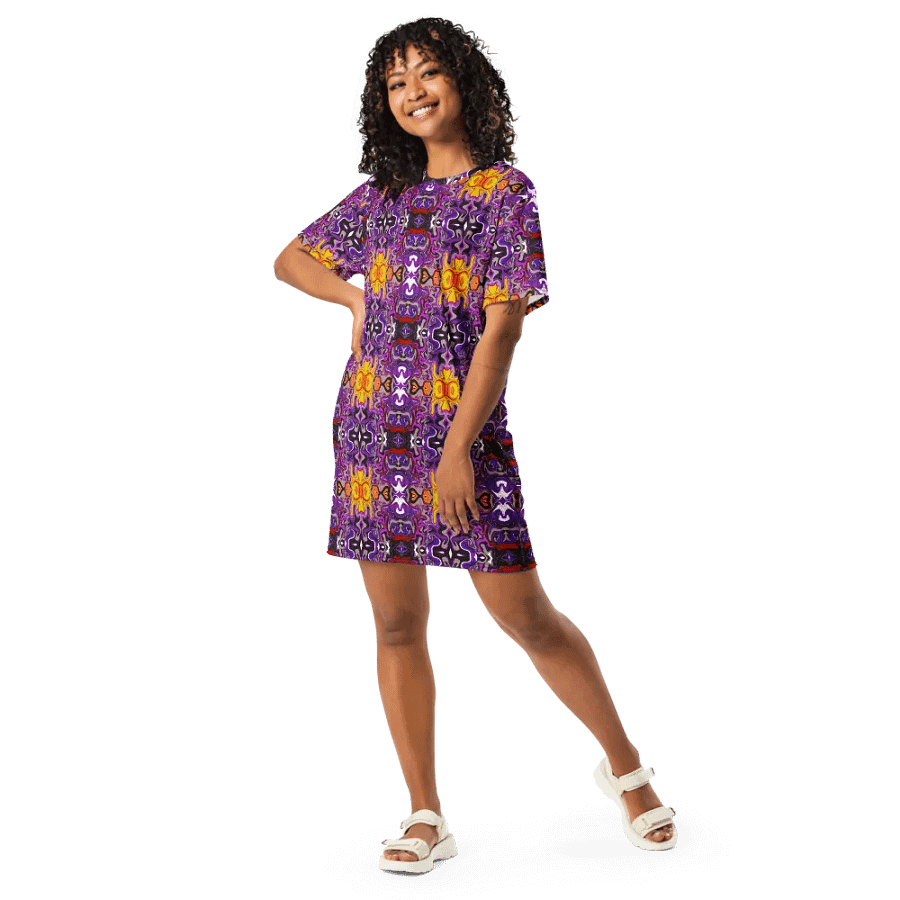 Purple African Inspired Pattern Dress product image (10)