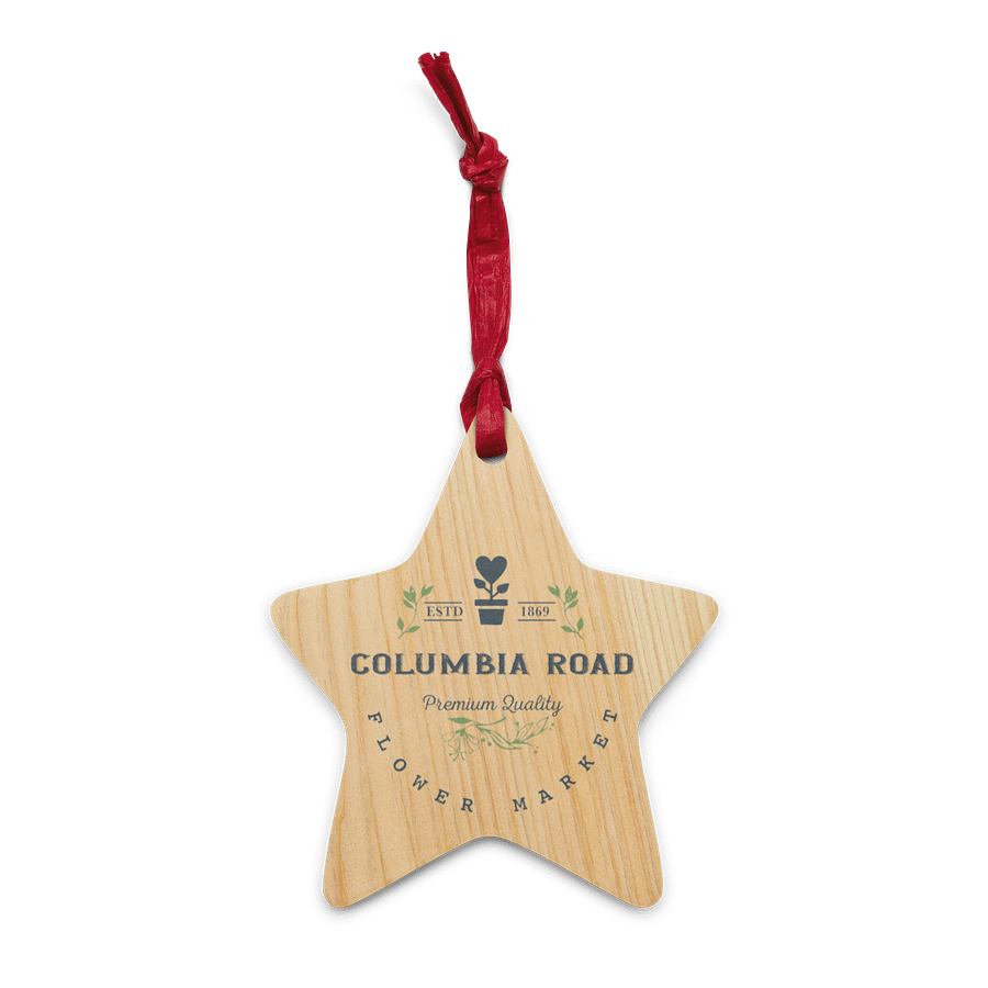Columbia Road Market Vintage Style Wooden Hanging Tree Ornaments product image (4)