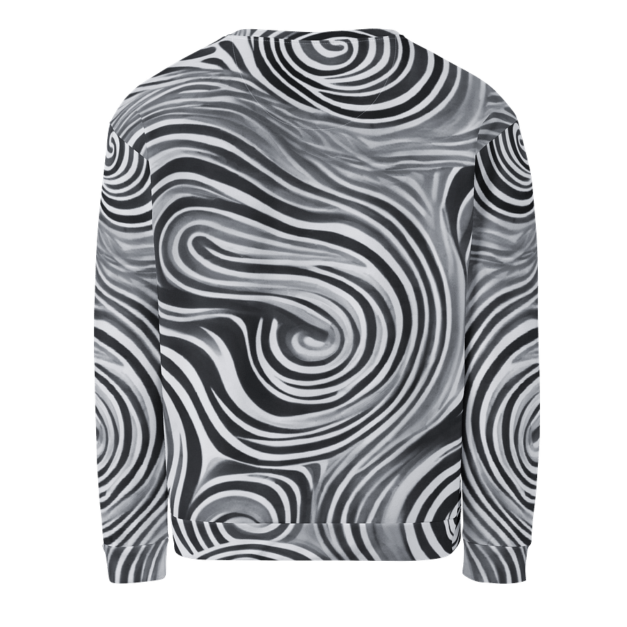 Funky Black and White Noir Liquid Tie-Dye Sweatshirt product image (2)