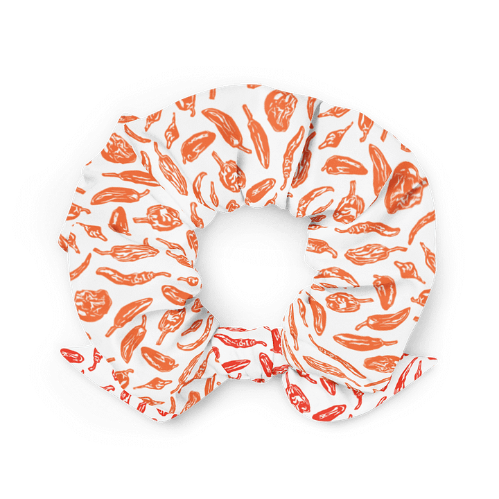Pep Scrunchie in Orange n' white product image (2)