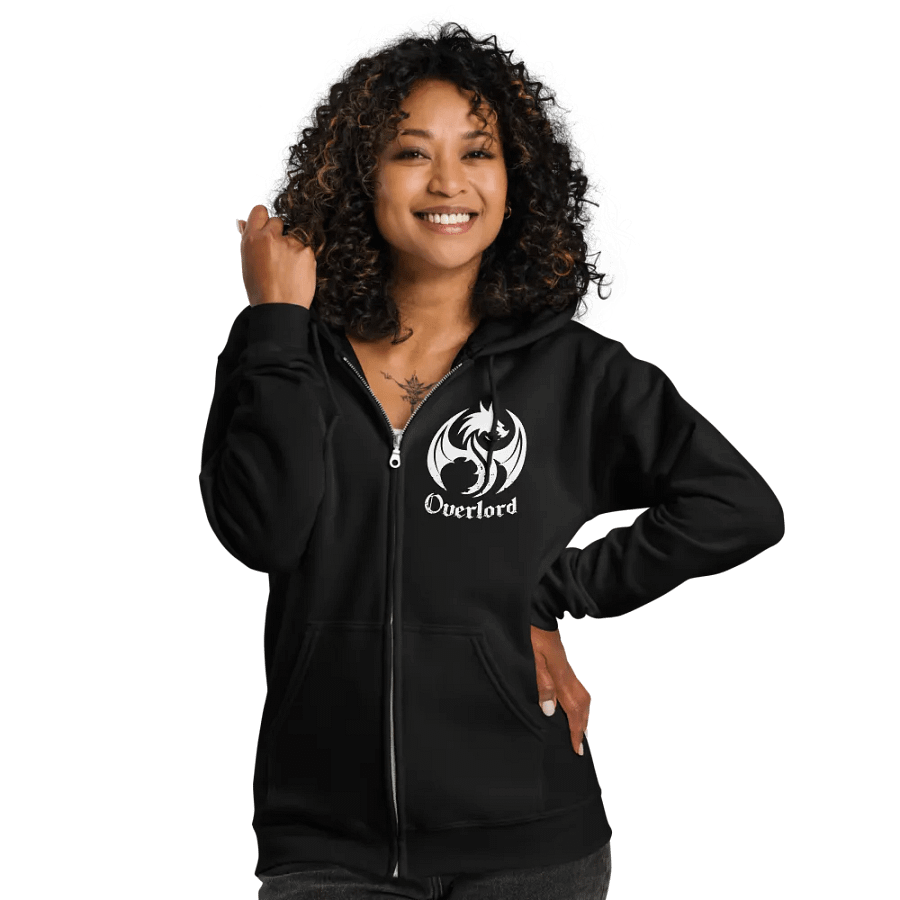 Overlord Heavy Blend Zip Hoodie (White) product image (5)
