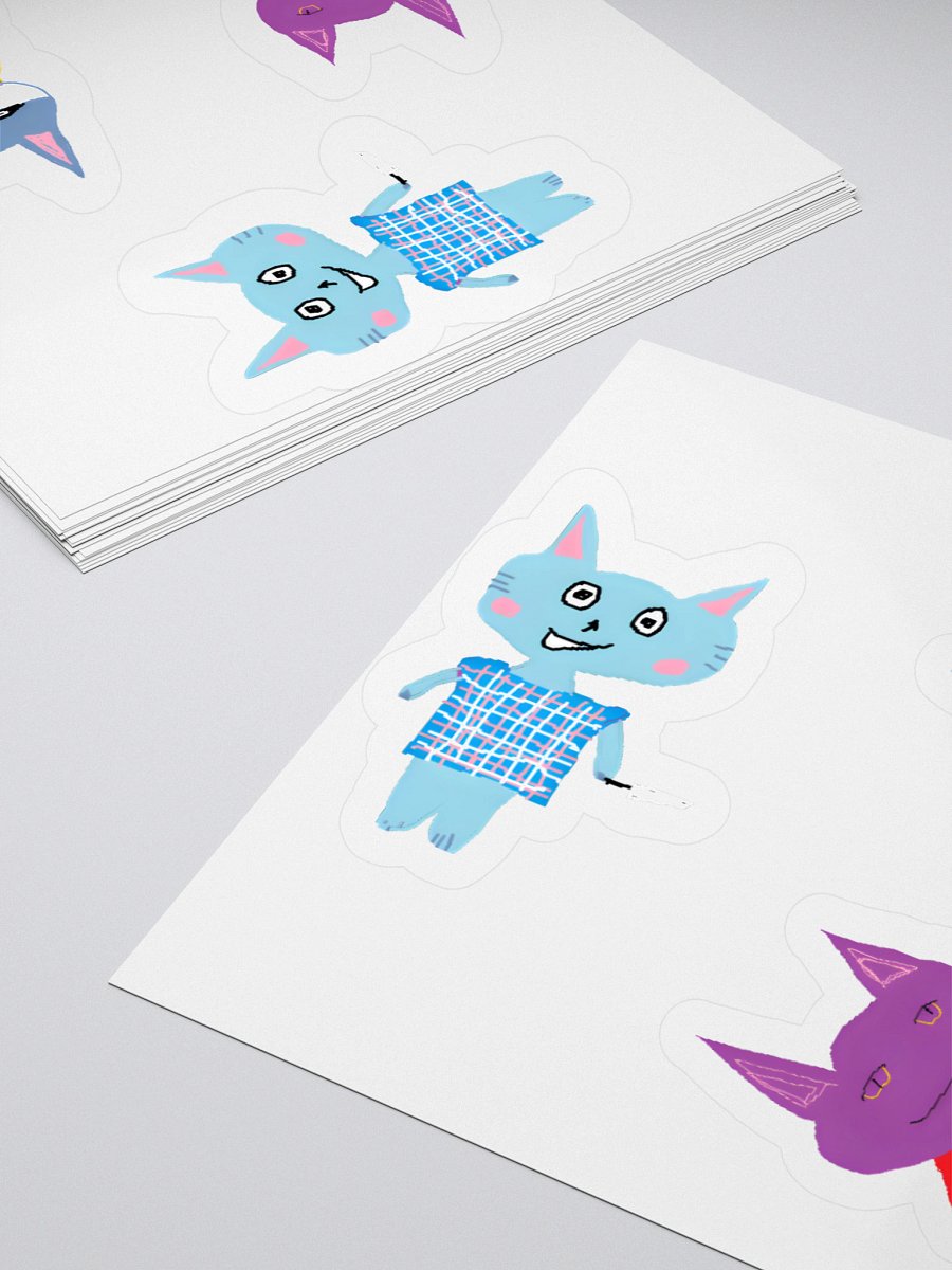 Villager cat sticker pack product image (4)