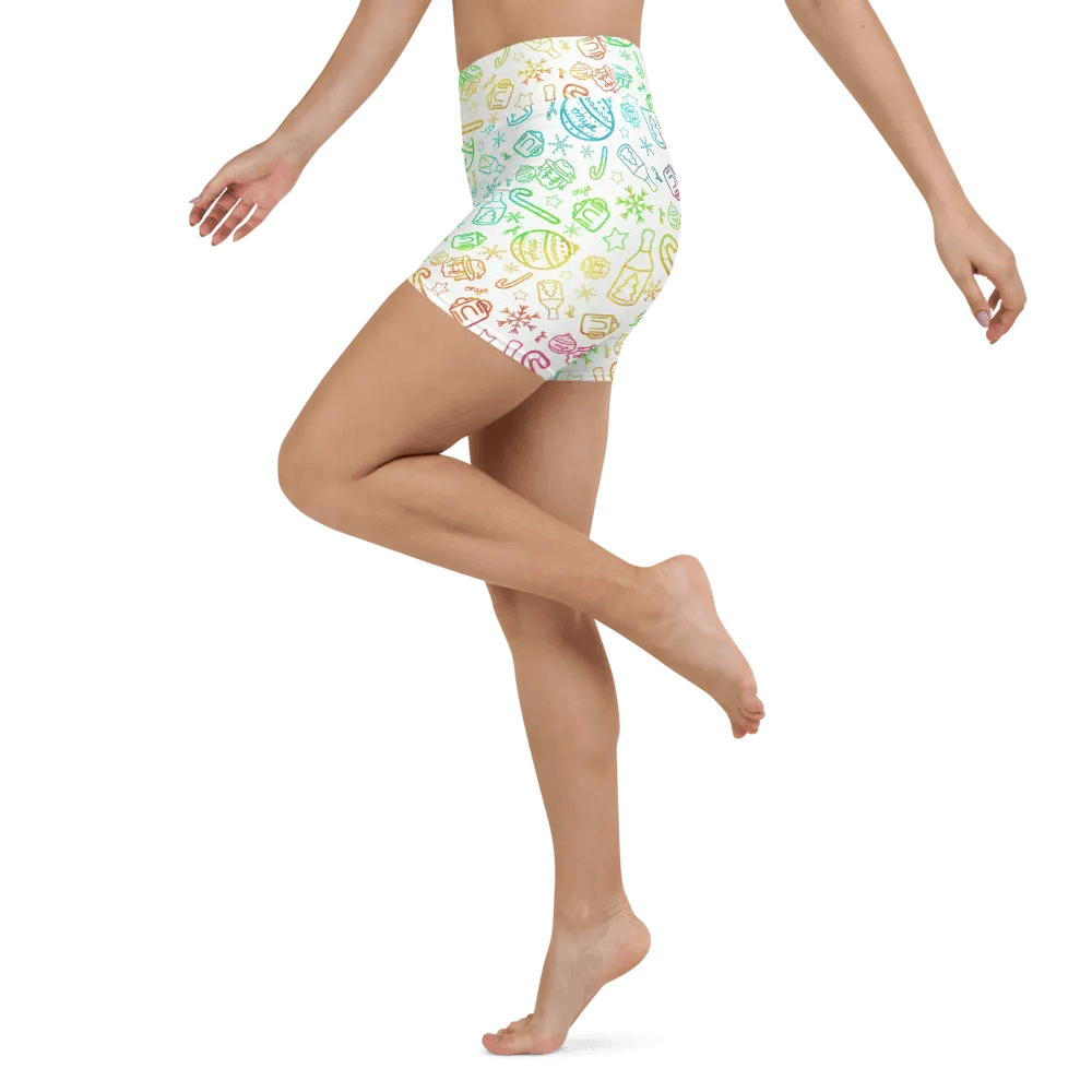 Limited Edition Christmas Rainbow Yoga Shorts product image (4)