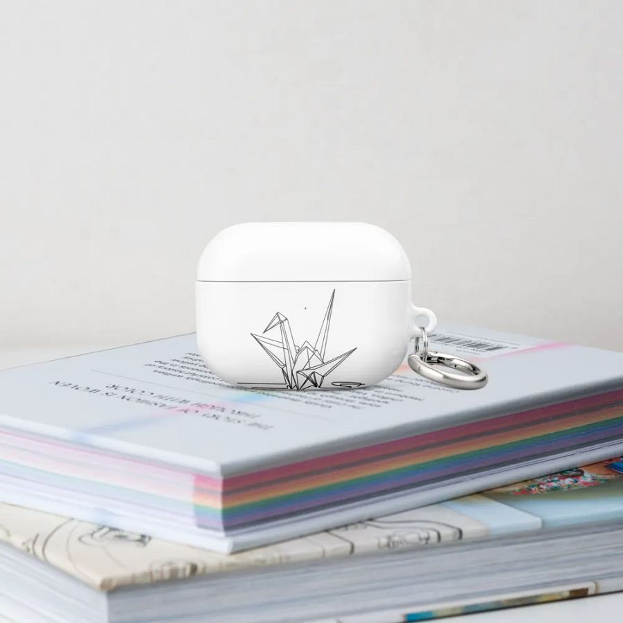 Origami Crane Line art All-Over Print AirPods® Case product image (51)