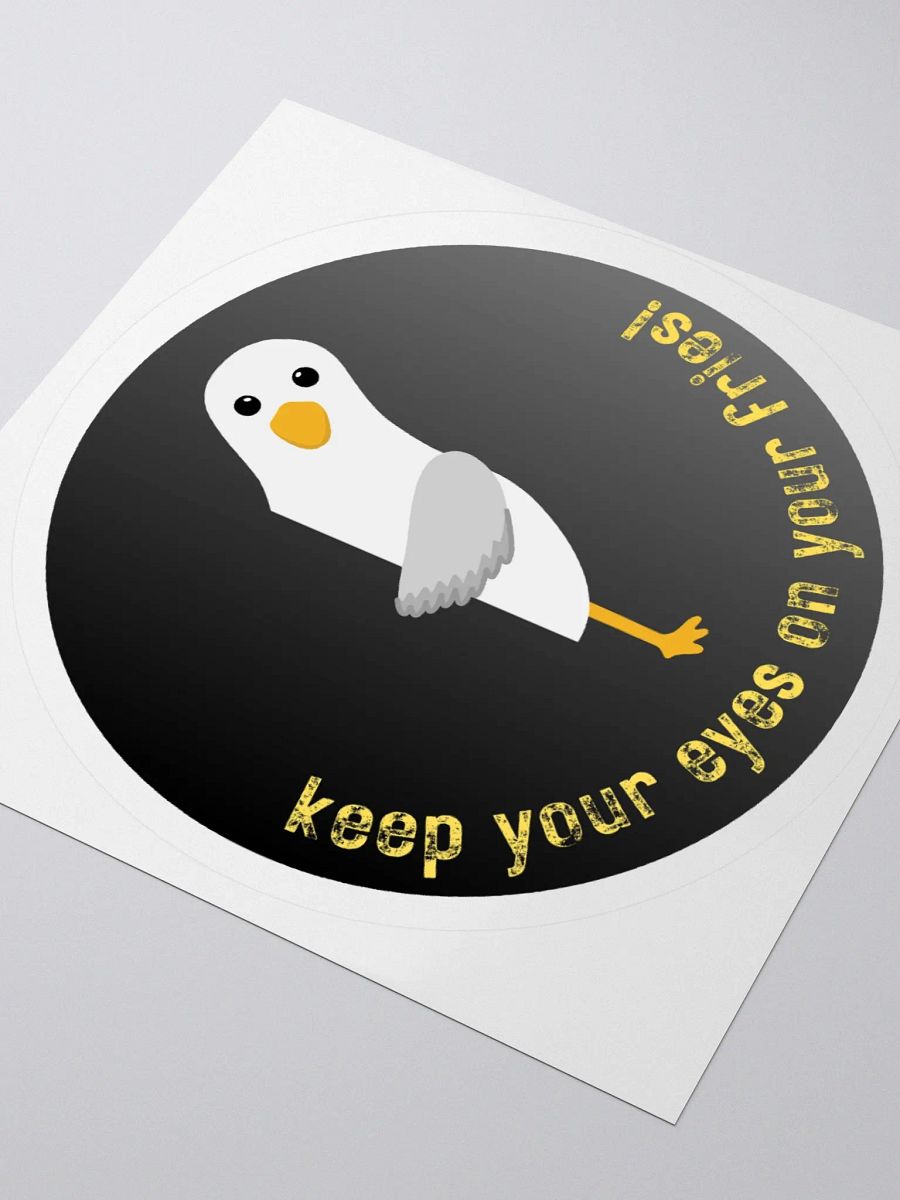 Keep Your Eyes On Your Fries! Graphic Kiss Cut Stickers product image (12)