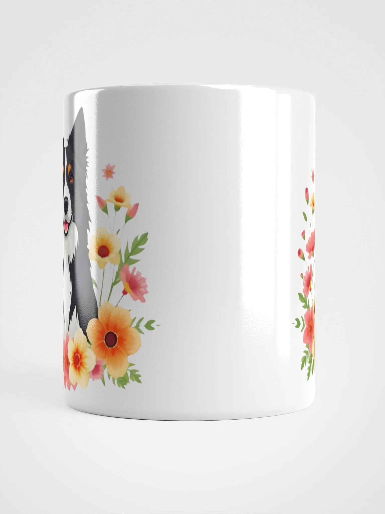 Floral Border Collie Mug product image (15)