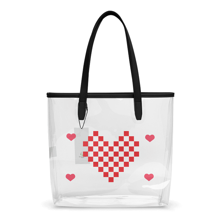 Pixel Heart Clear Tote Bag product image (2)