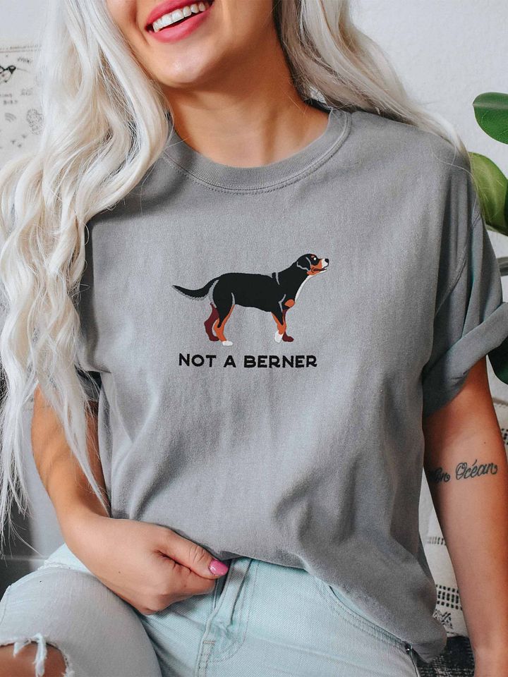 Not a Berner T-Shirt(Embroidered) of a Greater Swiss Mountain Dog product image (2)