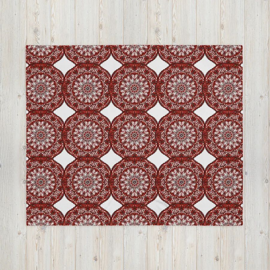 Lace of Crimson Throw Blanket product image (3)