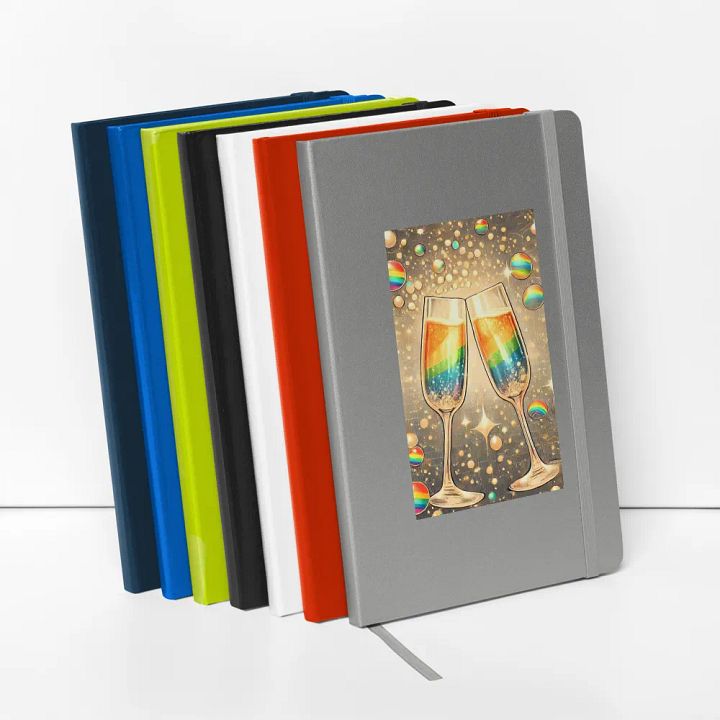 Rainbow Champagne Celebration Journal / Guestbook - BLACK product image (2)