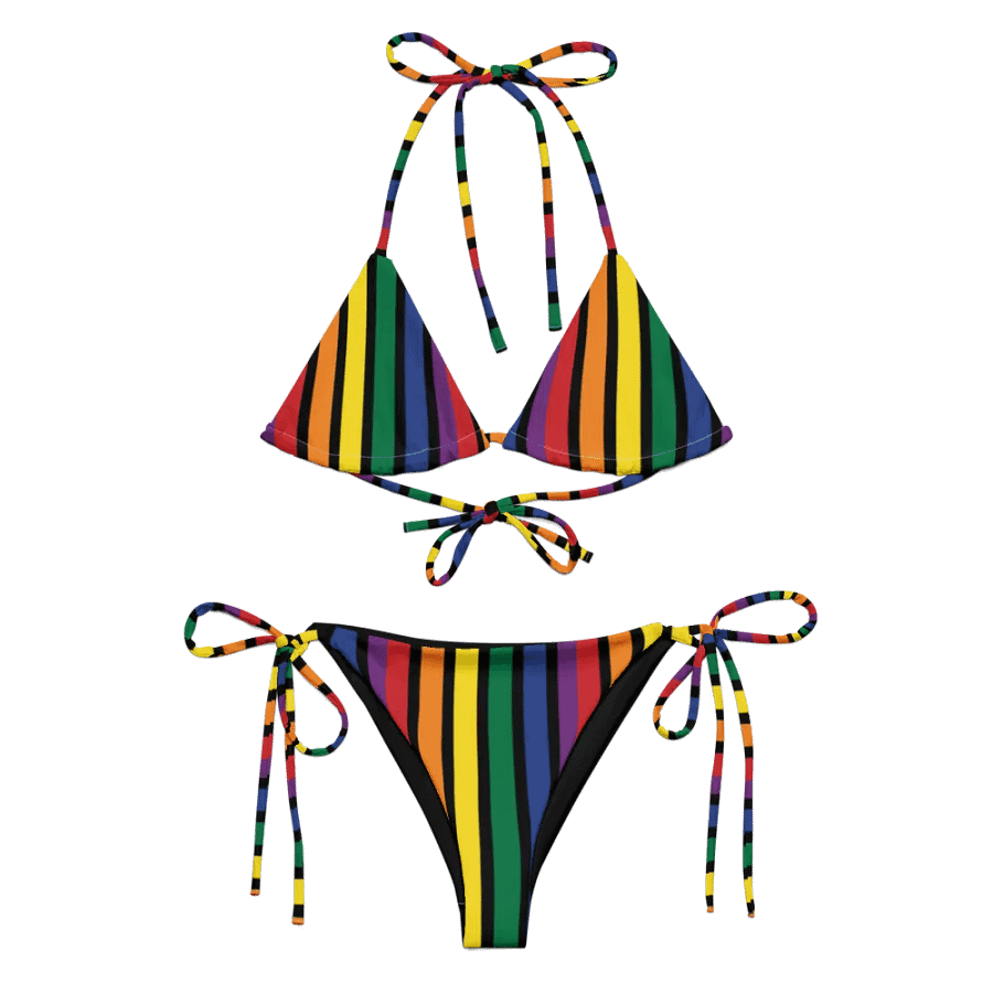 Rainbow Stripe String Bikini product image (2)