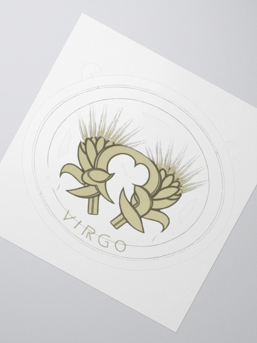 Virgo Zodiac Sticker - Maiden with Wheat - Durable Vinyl product image (5)