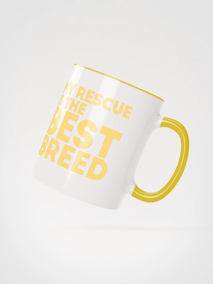 My Rescue is the Best Breed, white and yellow Ceramic Mug product image (1)